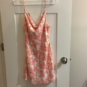 Urban Outfitters Floral Mini Dress - White and Orange